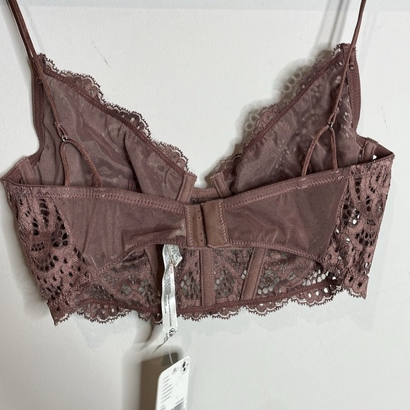 Free People | All Yours Underwire Lace Bra in Hickory Size XS NWT - Picture 4 of 6